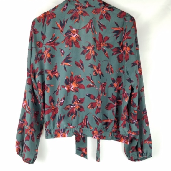 Madewell Women's Tie-Neck Wrap 100% Silk Blouse - Picture 7 of 7